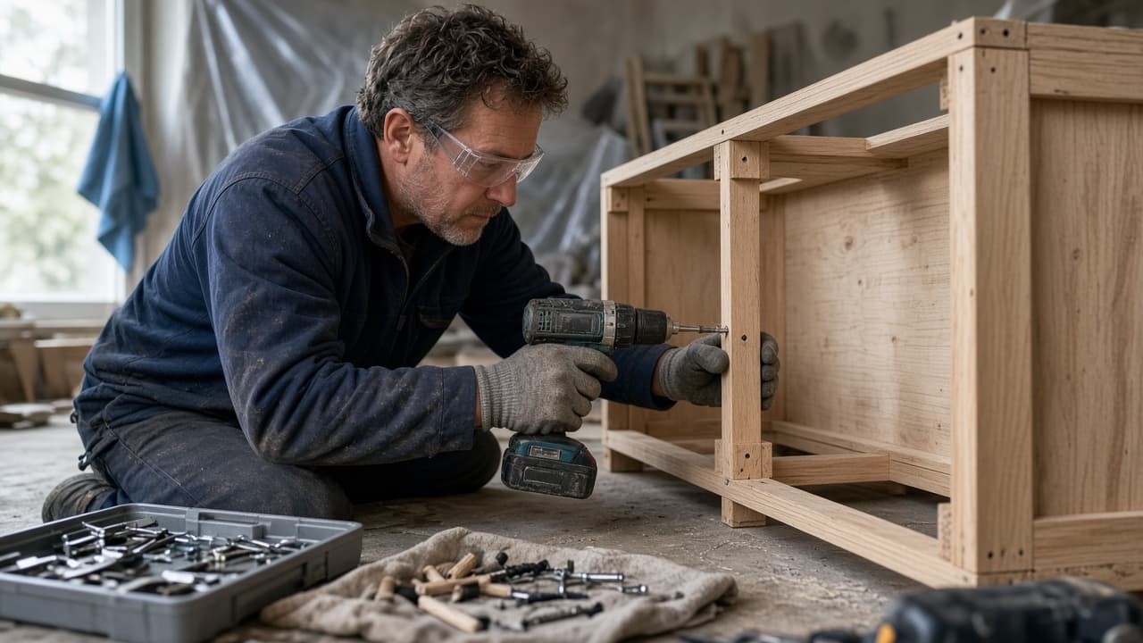 What belongs on a furniture assembly note